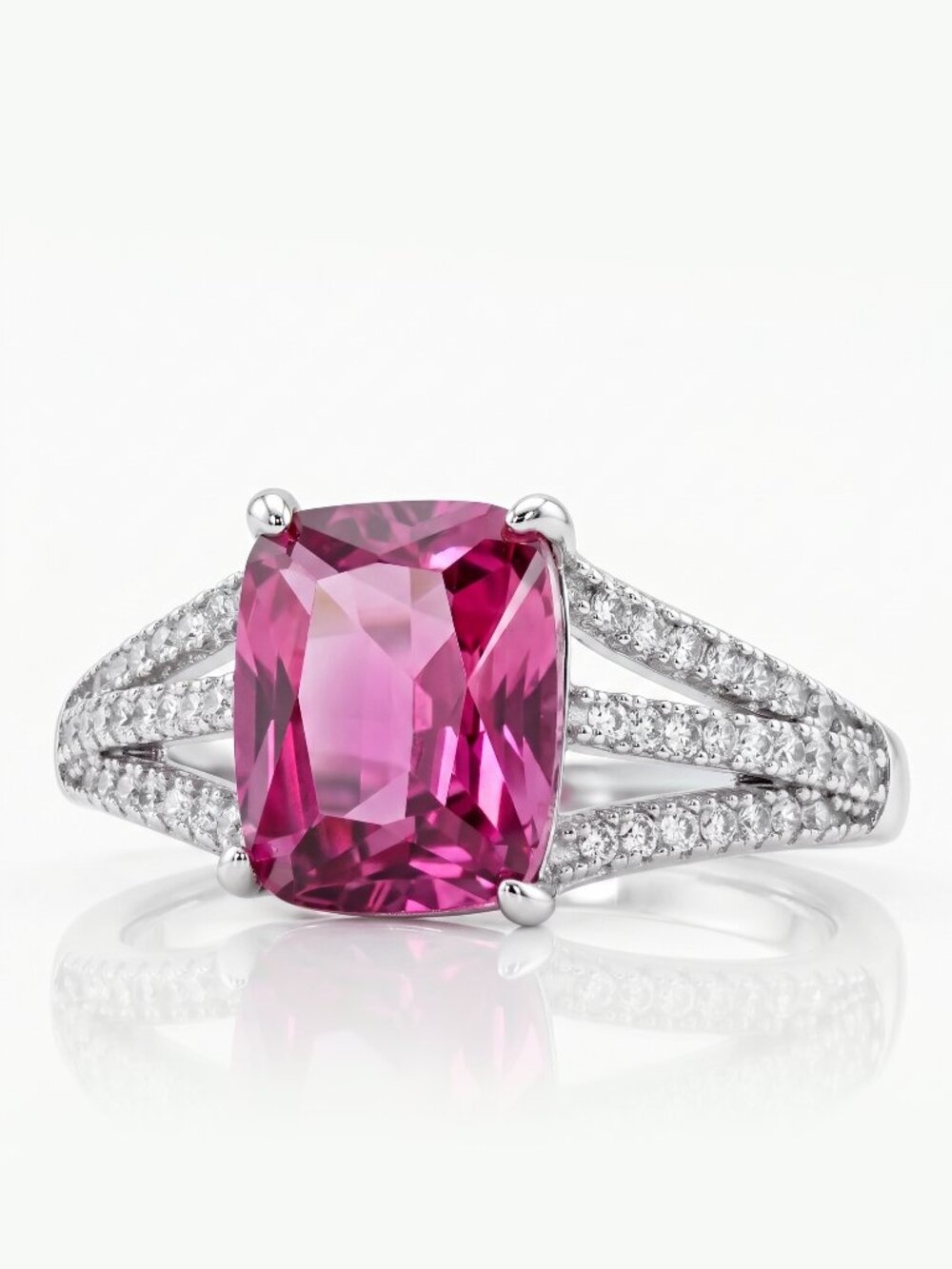 Pink Topaz Gemstone Ring, 925 Sterling Silver Charmed Aroma